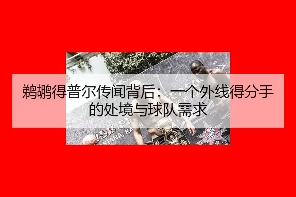 鹈鹕得普尔传闻背后：一个外线得分手的处境与球队需求
